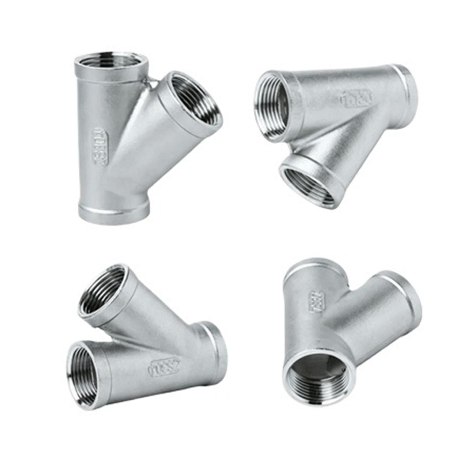 Conector T Y 3 Vías Acero 304, Roscado
