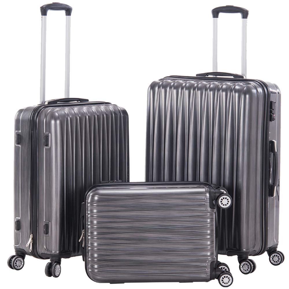 Spinner Luggage Set Hardside 3 piece Suitcase Lightweight TSA luggage 20inch carry on 24inch 28inch