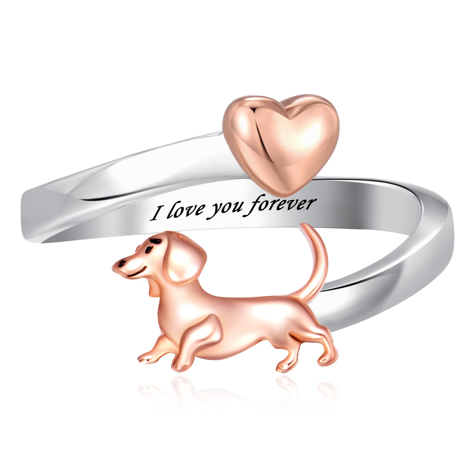 WOSTU Orecchini in argento sterling 925 con cane bassotto