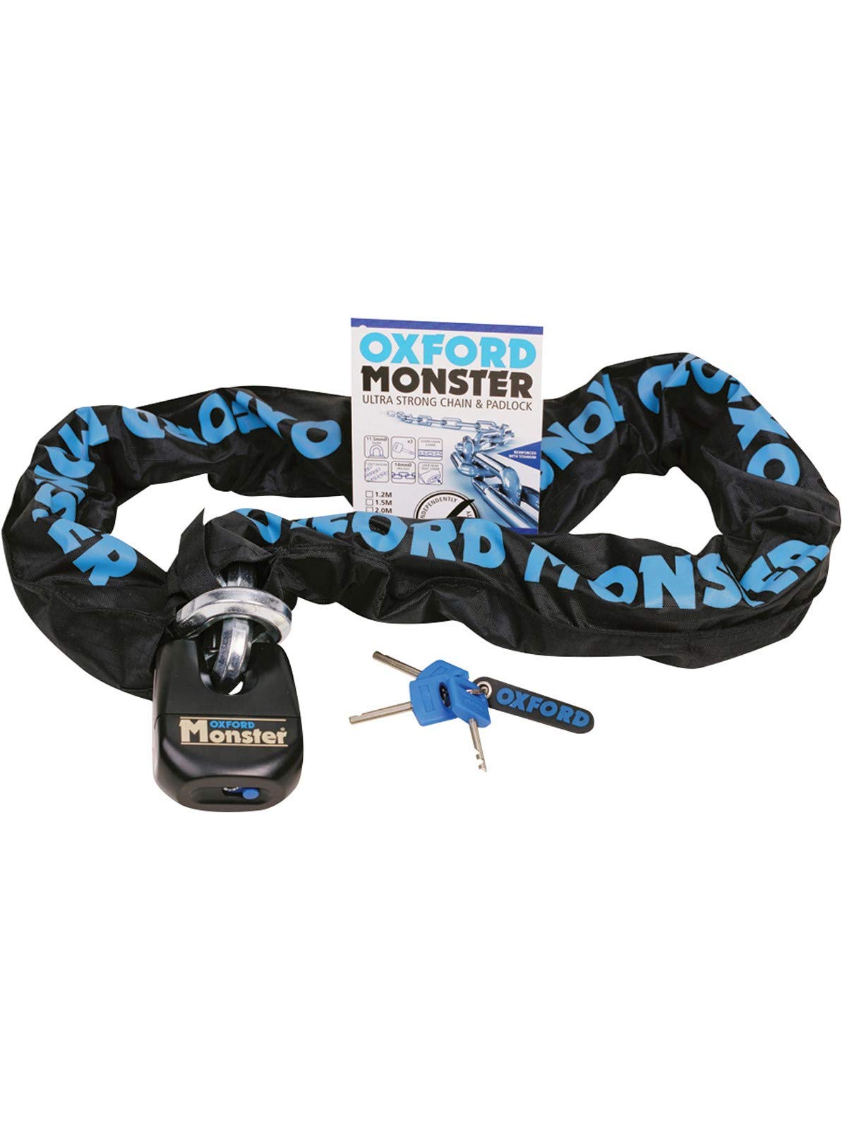 Oxford Black Monster Hex - 1.2M X 14Mm Motorcycle Lock