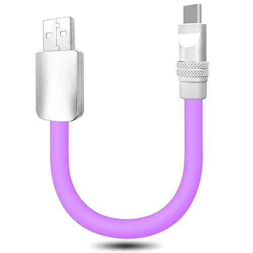 Miniatura 8 de GentsStride Cute Chubby - Cable de carga USB corto compatible con cargador USB, cable de carga grueso de silicona para teléfonos, tabletas, cable