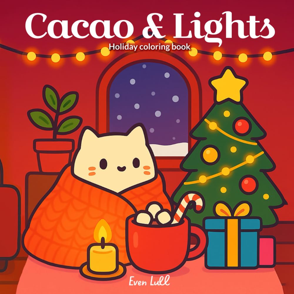 Cacao & Lights – Holiday coloring Book: A Cozy Winter Coloring Book of Lights, Cacao, Soft Nostalgia, and Peaceful Holiday Moments