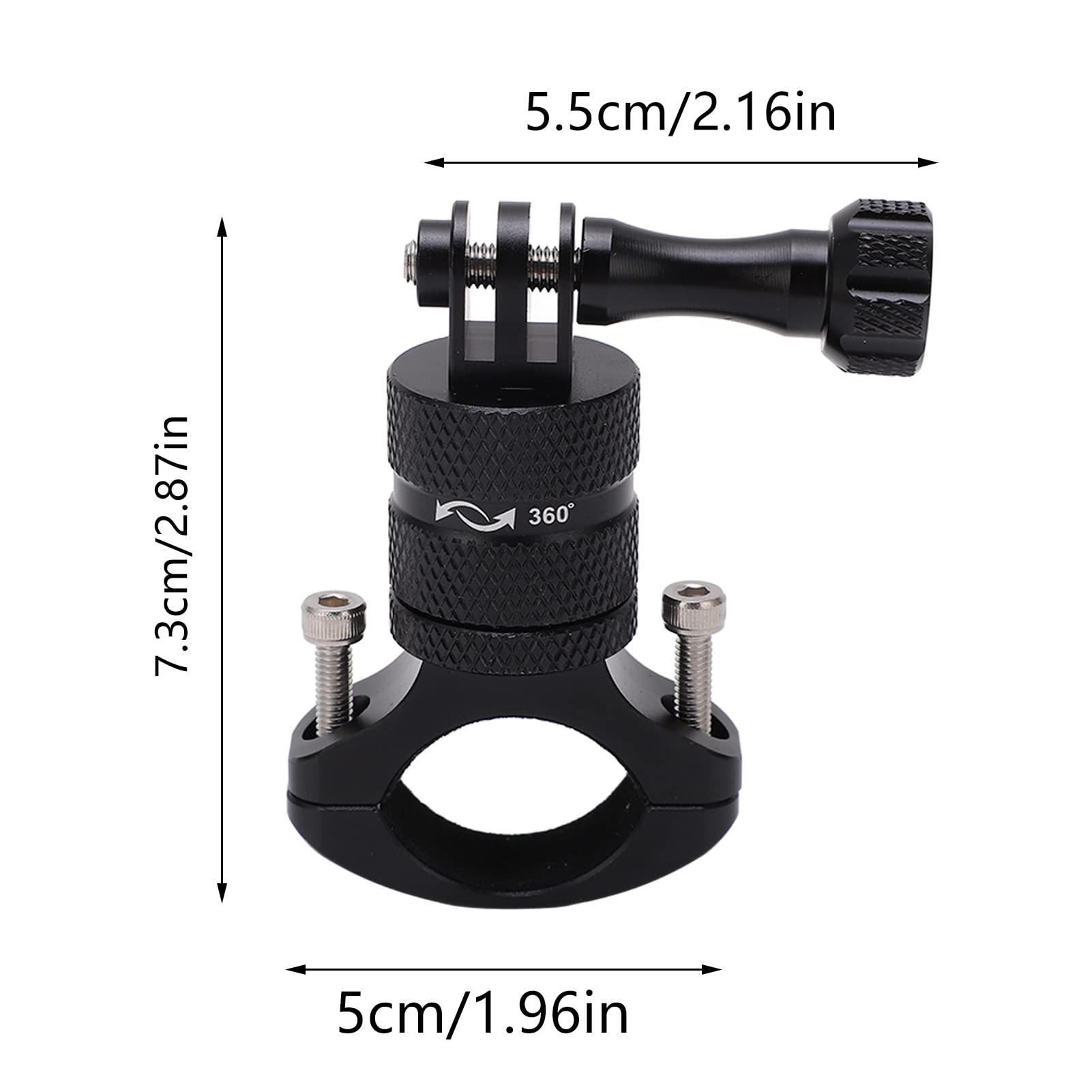 Supporto per Bici per per 10 9 8 7 6 5 4 3 2 1, 5 Session 4 Session, per per Action, per Xiaoyi, Supporto per Supporto per Portabiciclette Moto in Alluminio con Rotazione a