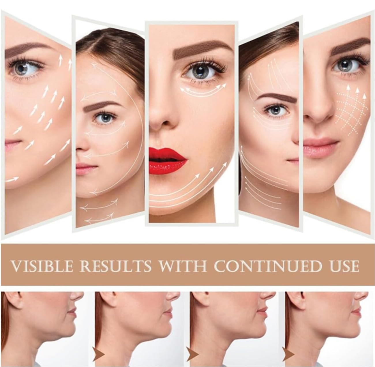 Face Lift Tape,3Pcs Cinta de estiramiento facial Facial Cinta de Levantamiento Facial Parches Antiarrugas Faciales Parches Antiarrugas Faciales para Reafirmar la Piel y Restaurar la Elasticidad