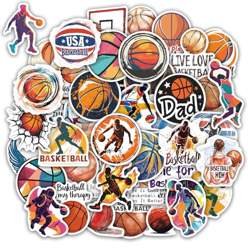 100 Pcs Basketball Stickers Sport Sticker Pack for Teens Adults