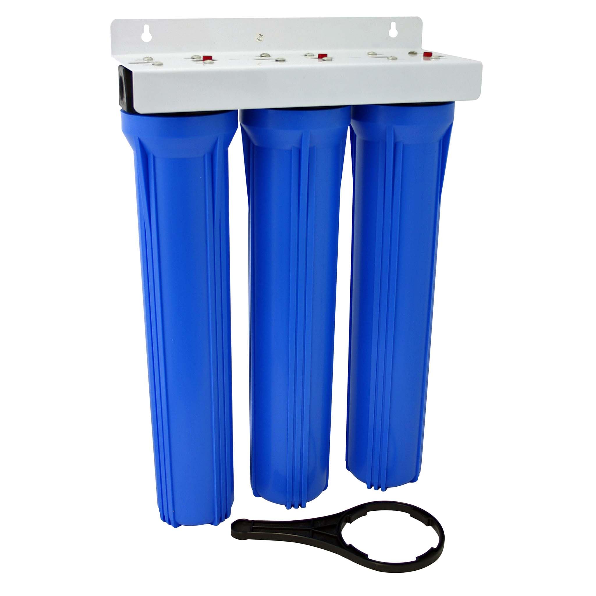 Naturewater Filtro dell'acqua a 3 livelli NW-BRK03, con cartucce filtranti da 508 mm, attacco tubo 26,16 mm