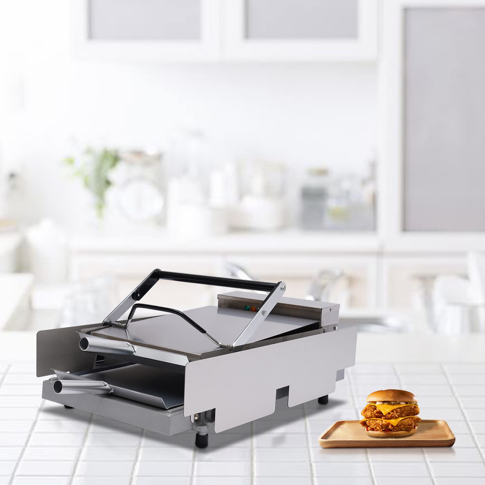 Hamburger Maker | Hamburger Machine | Acero inoxidable | Control preciso de tiempo y temperatura | 2000 W de potencia Prensa para hamburguesas