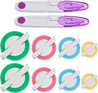 2x4 Sizes Pompom Pom-pom Maker for Fluff Ball Weaver Needle Craft DIY Wool Knitting Craft Tool Set Decoration with Thread Cutter Scissors (2-PCS)
