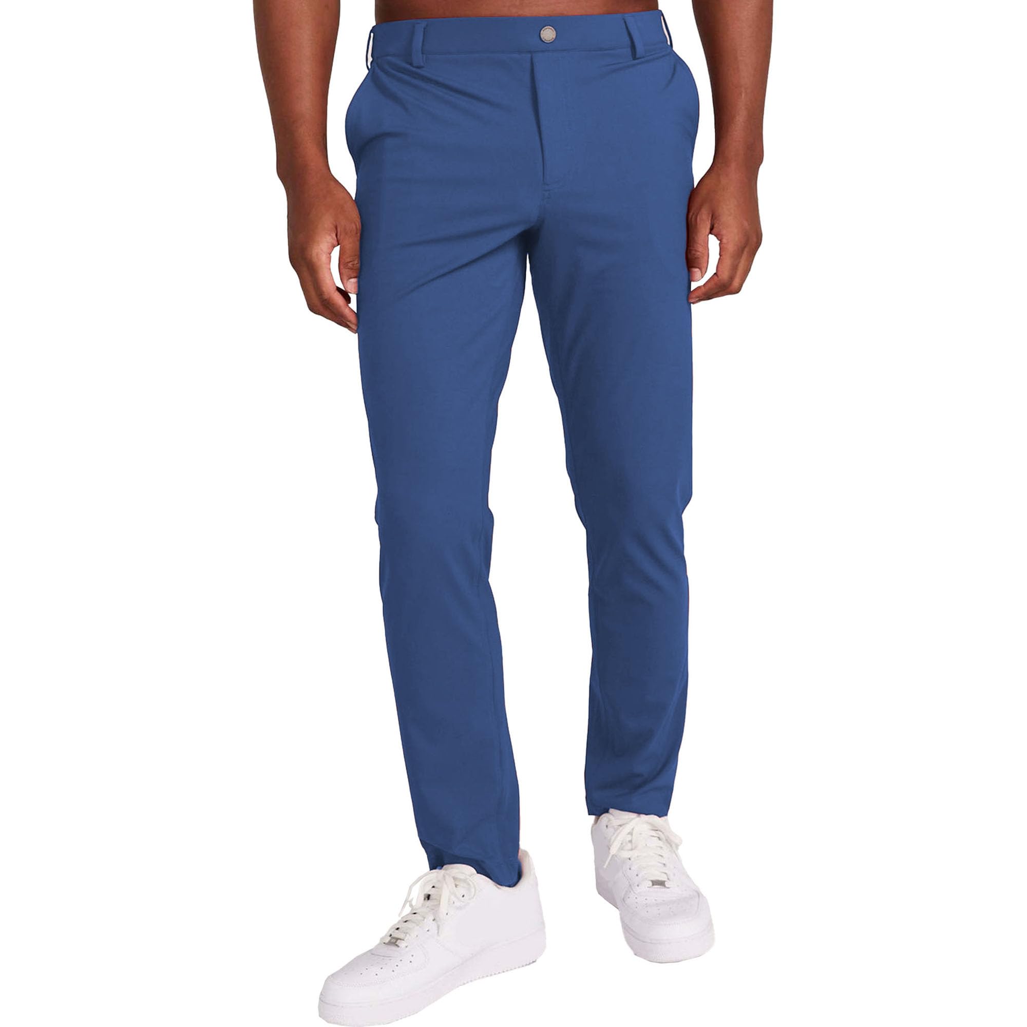 Pantalon de golf extensible pour homme - Coupe ajustée - Pantalon chino léger et décontracté - Confortable