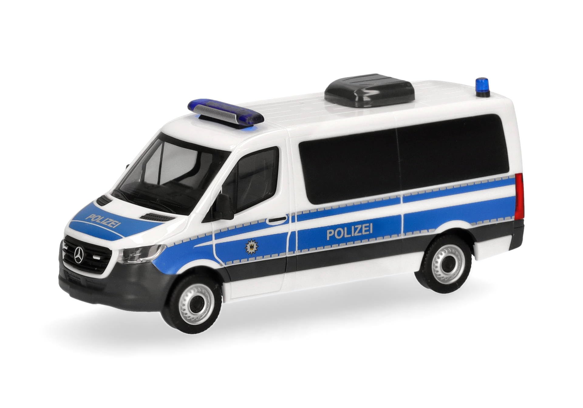 Herpa 099127 | Mercedes-Benz Sprinter '18 Bus Flat Roof | Federal Police | 1:87 | Gauge HO | Miniature Model