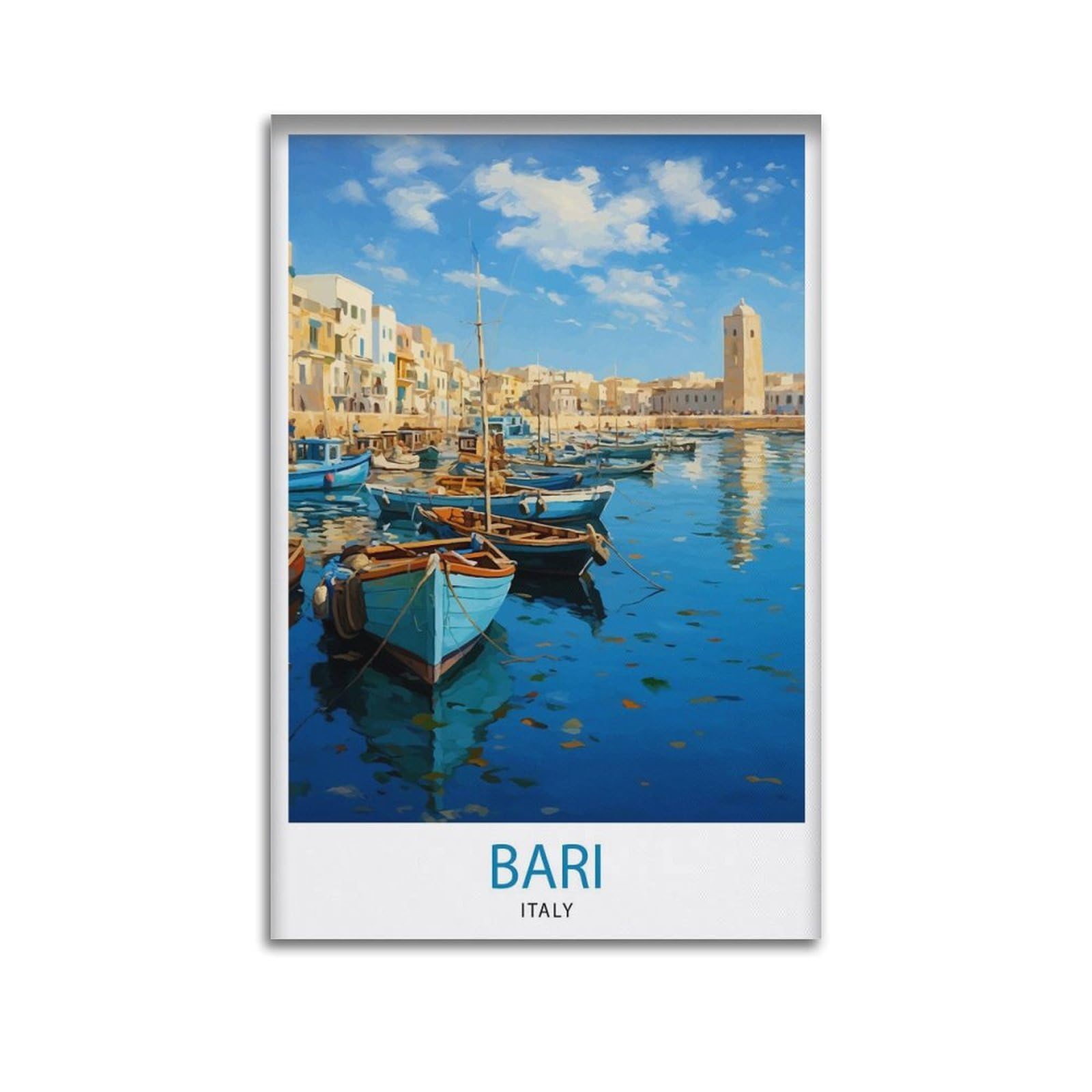 xiaoxiaoshen Bari Italy Travel_3 Canvas Poster Wall Art Prints Room Aesthetic Murals Bedroom And Living Decorations 24x36inch(60x90cm)