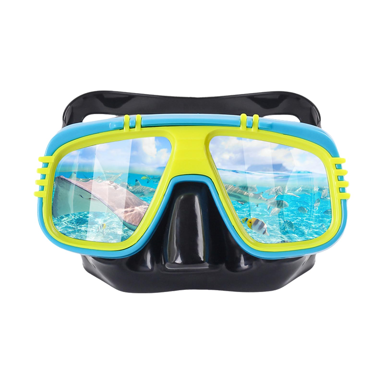 Máscara de buceo para adultos, máscara de esnórquel con cubierta de nariz, lente antivaho resistente a los impactos, gafas de esnórquel de natación, máscara de esnórquel de silicona impermeable para
