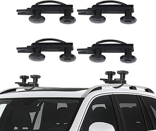 U Clips - Accesorios de montaje para furgoneta, 4 abrazaderas universales para caja de techo, soporte de portaequipajes de techo, 3.346 in de ancho
