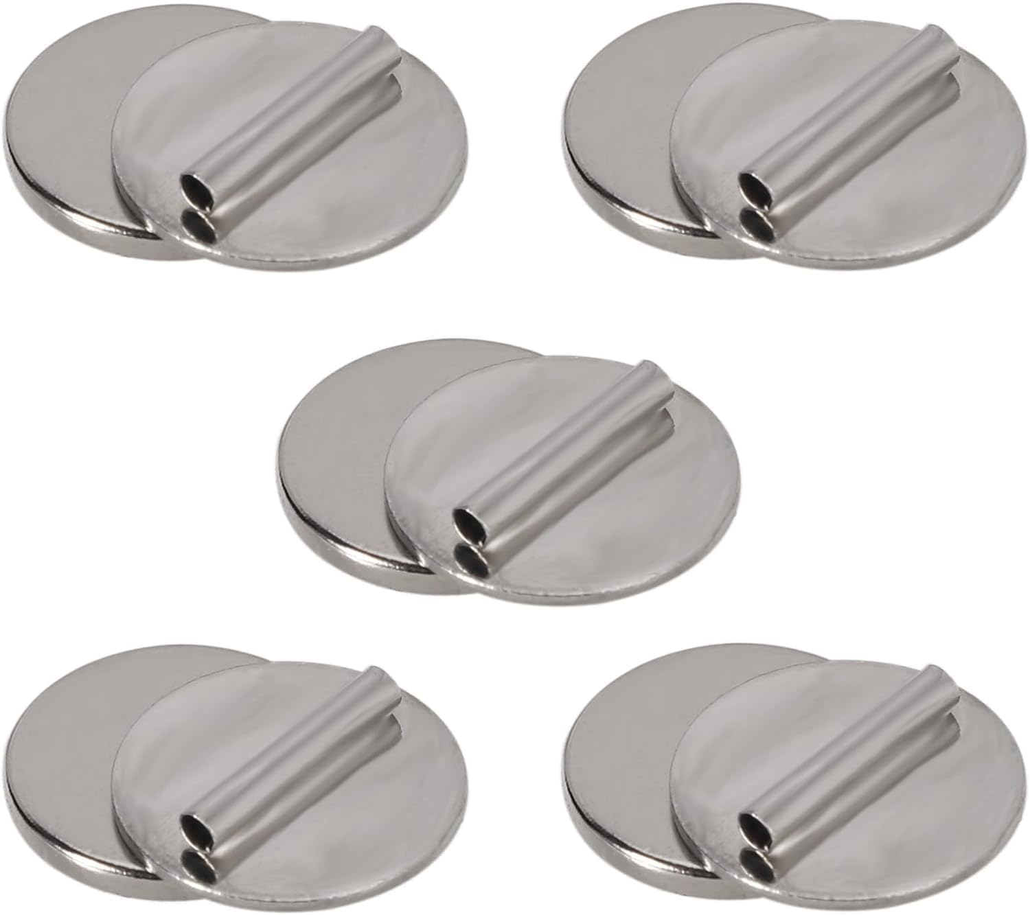 5Pcs Silver Mini Pin Brooch Converter Harm Free Clothing Magnet Buckle Magnet Metal Lapel Pin Brooch Holder Converter Jewelry Making Pin Backs Beading Jewelry Making