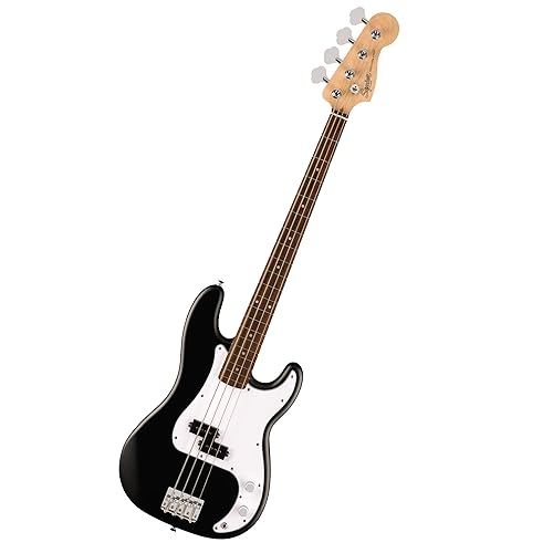 Fender Squier Debut Series Precision Bass Guitar, Beginner Guitar, with 2-Year Warranty, Includes Free Lessons, Black with Matte Finish - Guitar Only - Black
