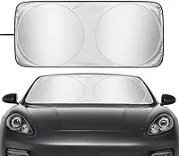 Protetor Solar para Para-brisa Dobrável Universal – Bloqueia Calor e Raios UV, Fácil de Guardar, Ideal para Carros e SUVs
