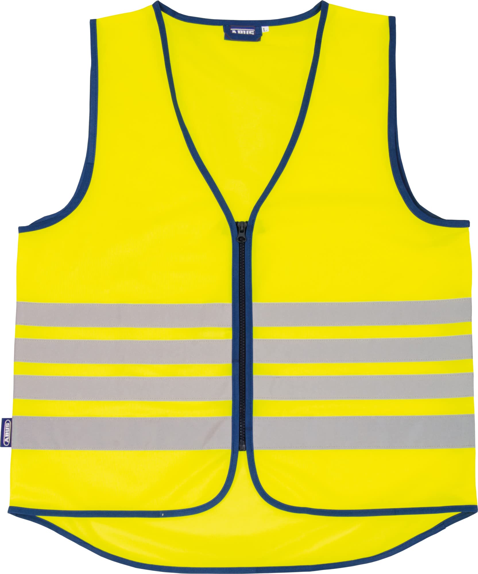 ABUS Lumino Reflective Vest - Safety Vest for Better Visibility Day and Night - for Adults - with Zip - Size XXL, Yellow