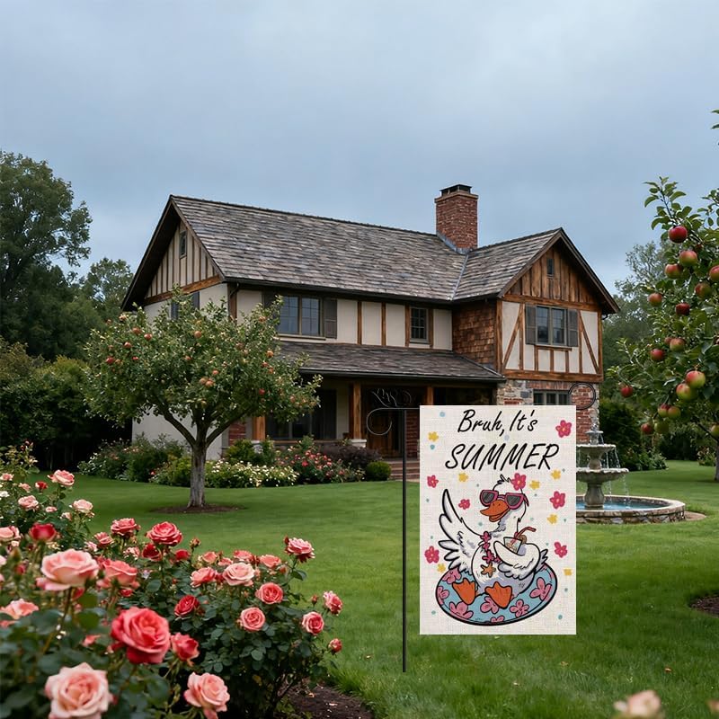 Seasonal Garden Flags - Funny Goose Double Sided Flags Set of 11 Holiday Farmhouse Indoor Halloween Christams Gifts Outdoor Yard Lawn Decorations 12.5x18 Inch - Image 4