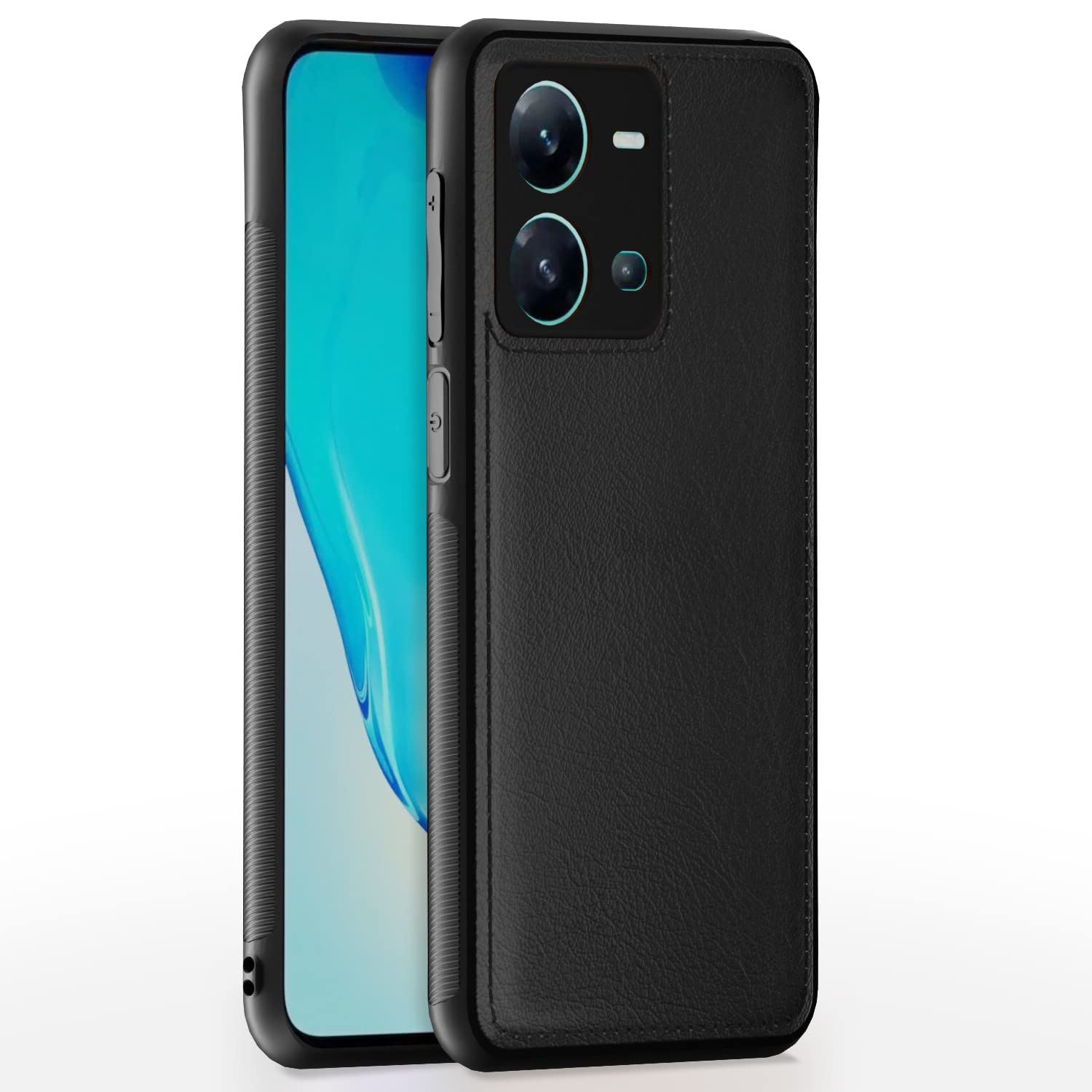 Pikkme Vivo V25 5G Back Cover | Flexible Pu Leather | Full Camera Protection | Raised Edges | Super Soft-Touch | Bumper Case for Vivo V25 5G (Black) (B0BR5HMXNY) Amazon Price History, Amazon Price Tracker