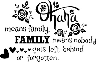 PLIGREAT Family Quotes Wall Stickers, Peel and Stick Wall Decals, Removable Vinyl Wall Stickers for Home Living Room Bedroom TV Background Wall Art Decor Roses Decals Wallpaper Murals