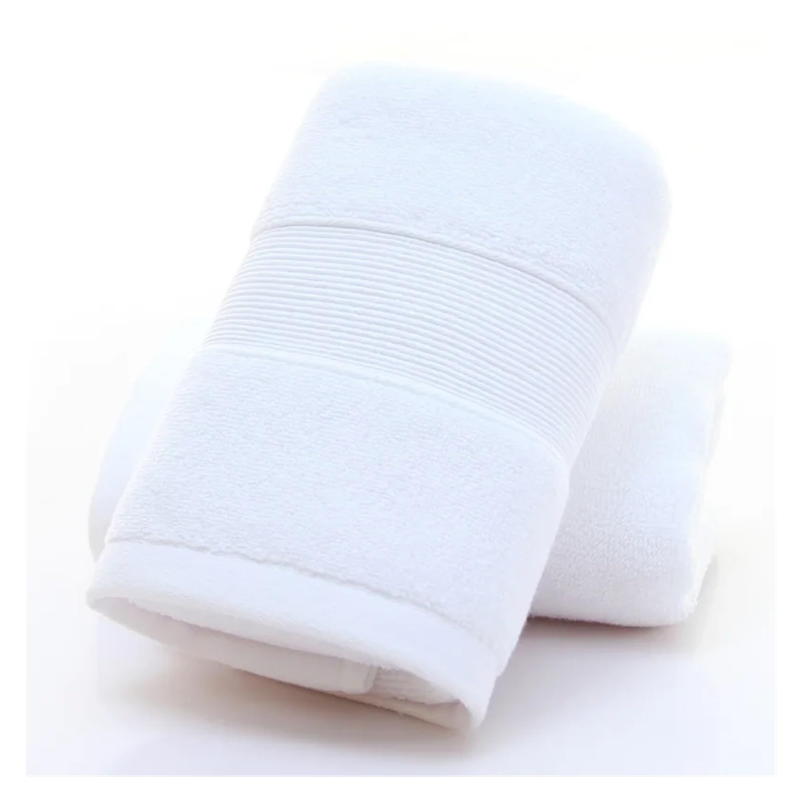 FGUJSUR Bath Towel 2pcs Cotton Towels Set Thickened & Soft Hotel Bathroom Super Absorbent Face Hand Bath Daily Use(White,35x75cm 2pcs)