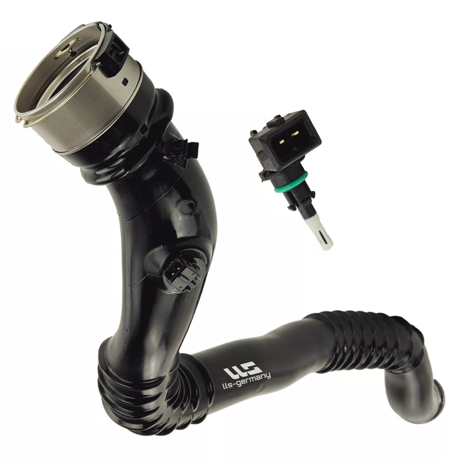 LLS-GERMANY Tuyau Turbo compatible avec B M W Série 3 (E90, E91, E92, E93), 316d, 318d, 320d, 320xd, 11617797483, 1161-7797483, 11614724502, 1161-47245, raccord original HENN