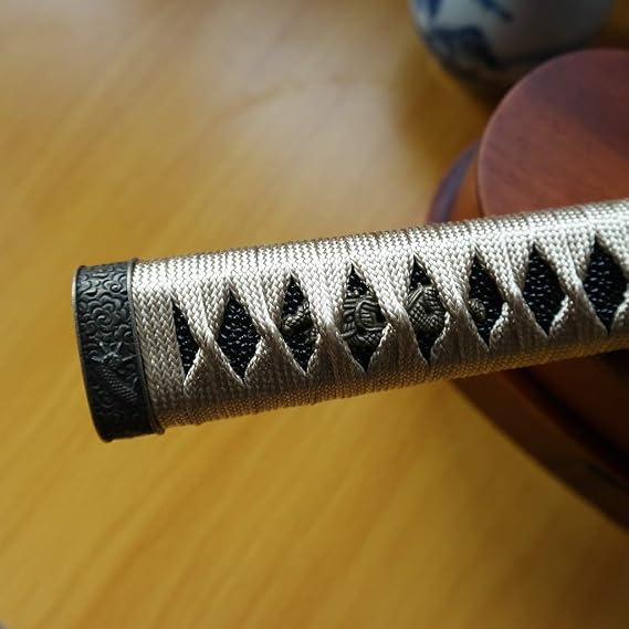 BOHIHYU Sword Handle Tsuka 10.2in Or Special Specifications Alloy/Copper/Iron Fittings and Imitation or Real Samegawa