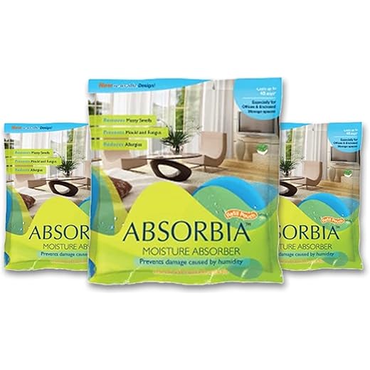 Absorbia Moisture Absorber | Absorbia Refill Pouch for Reusable Box - Pack of 3 X 3 (800ml Each) | Dehumidifier for Larger Areas Rooms| Fights Against Moisture, Mould, Fungus Musty Smells