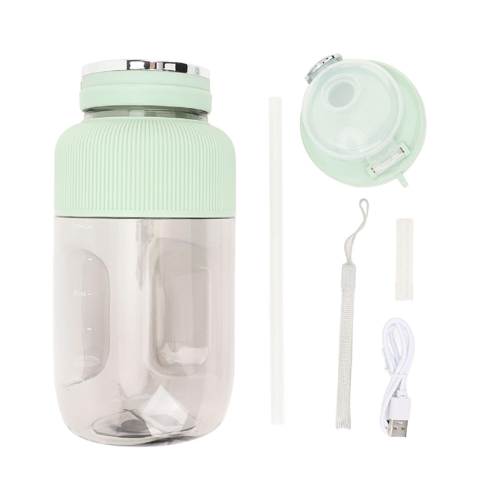 Yosoo Portable Electric Juicer Cup 18000rpm Smoothie Maker for Outdoor Use 1200ml