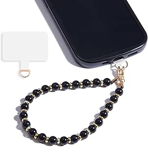 OBJLGEV Beaded Phone Wrist Strap With Tether Tab Hands-Free Lanyard For Secure And Convenient Mobile Access