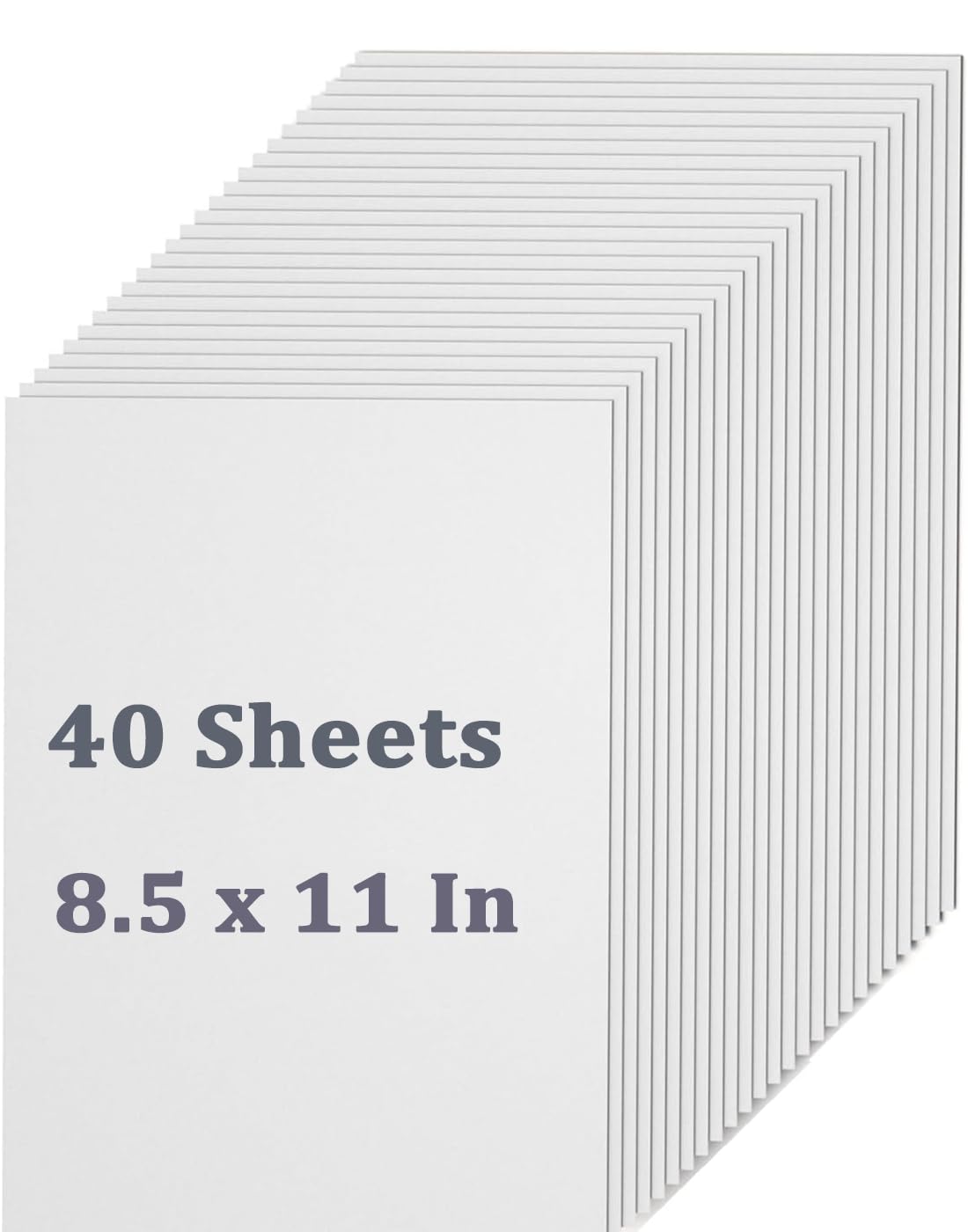40 Sheets White Cardstock, 200gsm Thick Paper Cardstock for Invitations, Menus, Wedding, DIY Cards Cards Making, Stationary Printing, 8.5 x 11 Inches