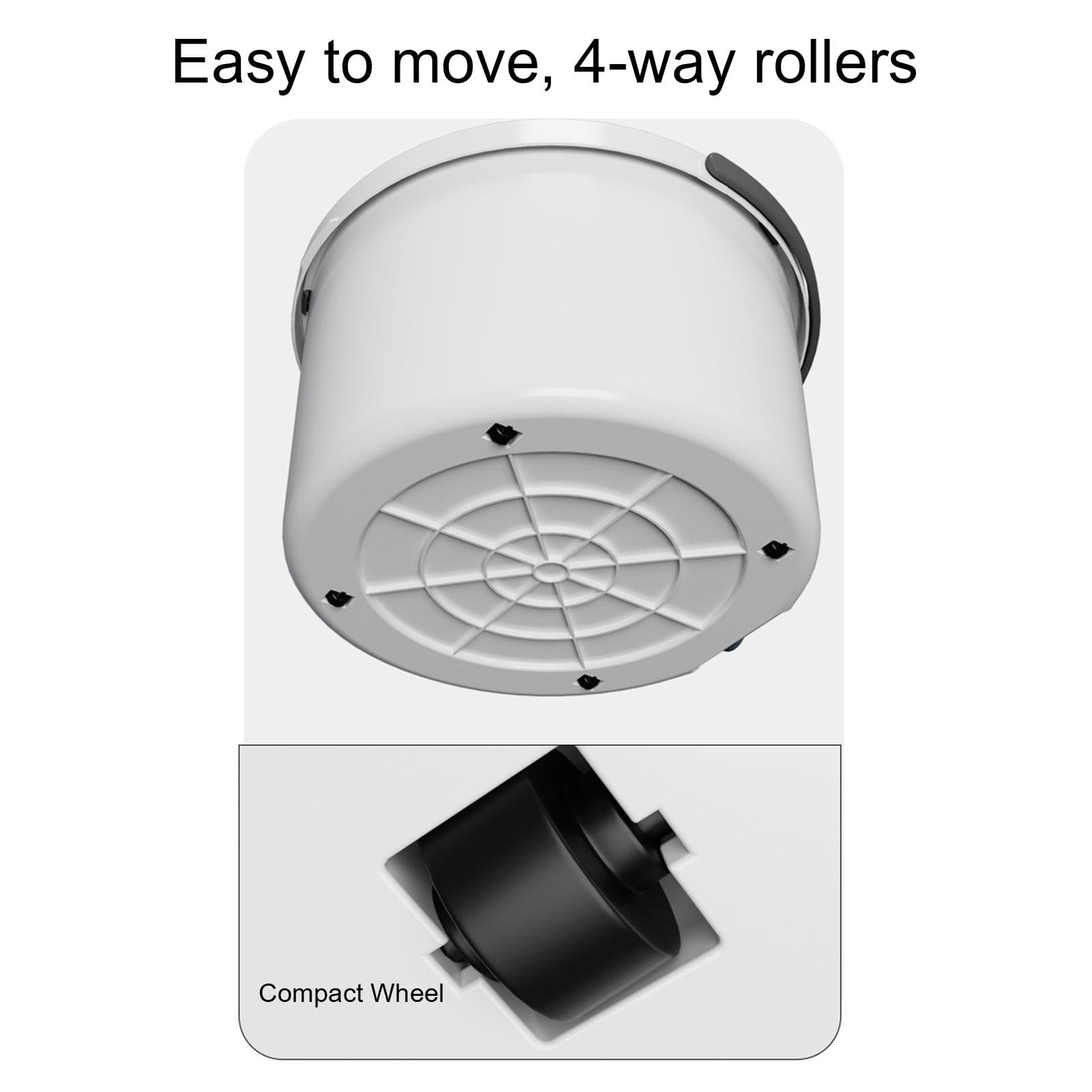 Juego de fregona redonda y cubo, cubo circular para fregona, juego de fregona y cubo, fregona rodante y cubo con escurridor, suministros de limpieza del hogar para suelos de madera de baldosas | Suministros de limpieza de baño con 6 almohadillas de microf