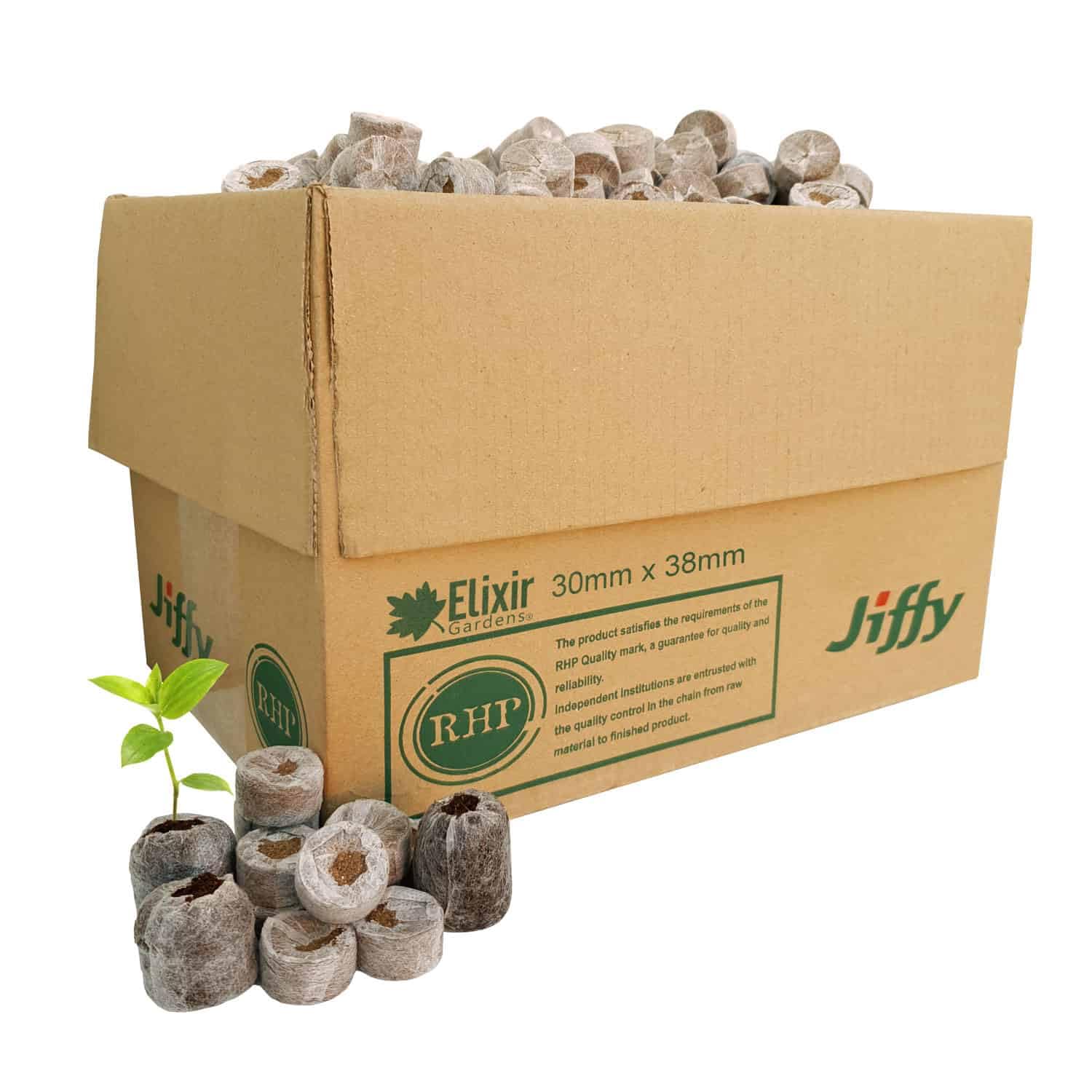 Elixir Gardens Jiffy Seed Starter Pellets for Propagation & Germination | 30mm x 10