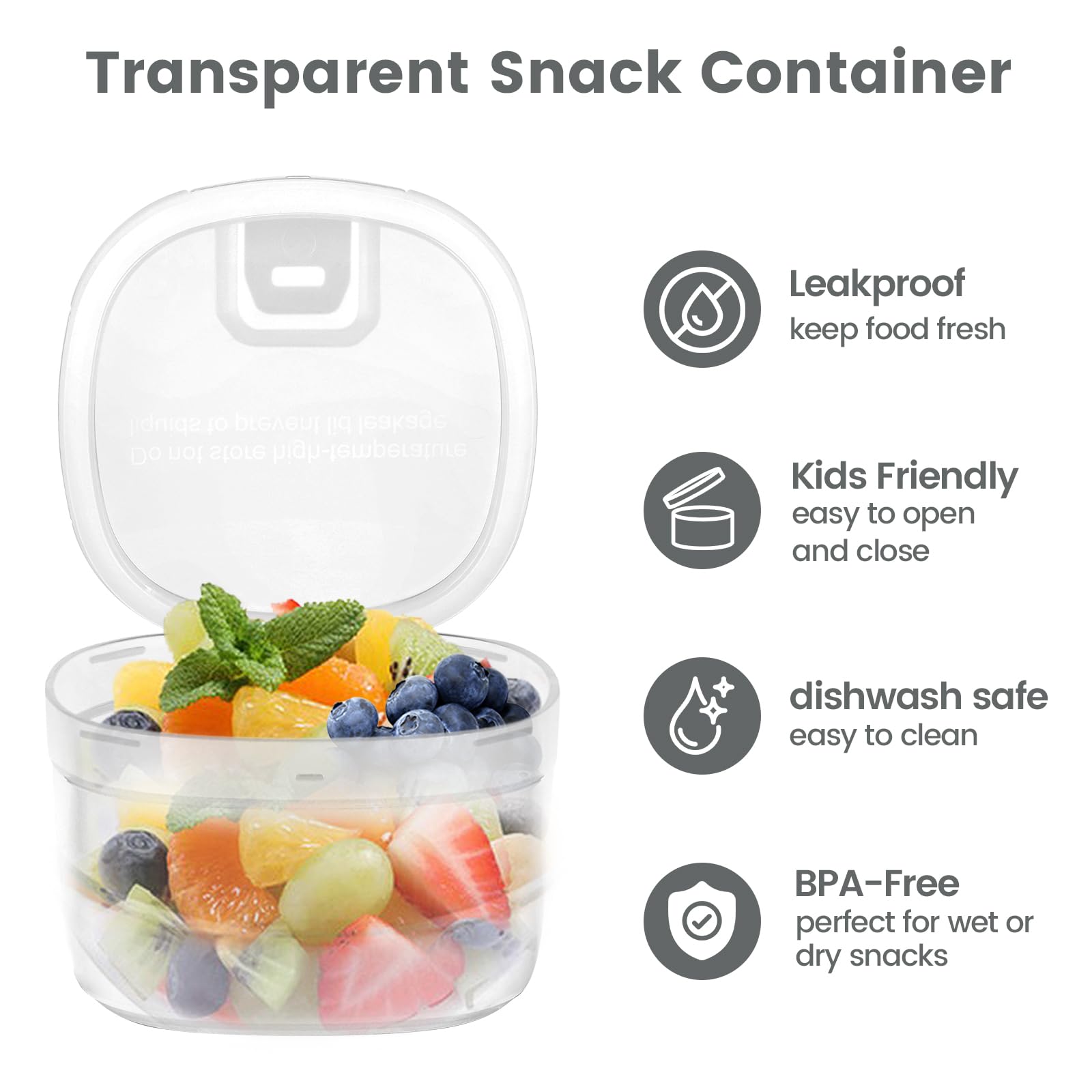 Termo de sopa de 15 onzas con recipientes de aperitivos para niños, tarro de comida aislado de boca ancha y 2 tazas de aperitivos, mango de silicona, cuchara de acero inoxidable, a prueba de fugas y