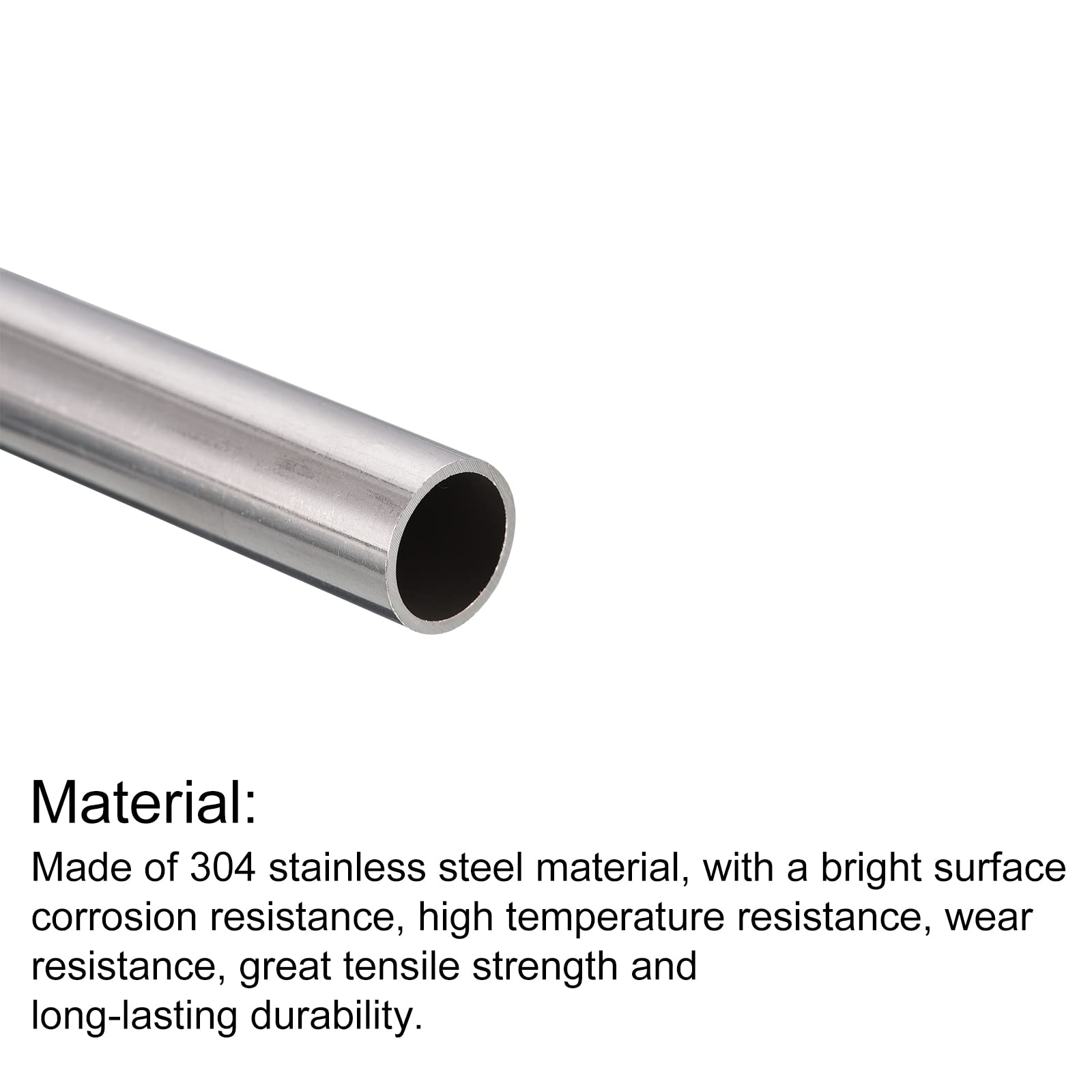 QUARKZMAN 304 Inox Acier Tube, OD 20mm x 1mm Paroi Épaisseur 250mm Longueur Métal Tubes pour