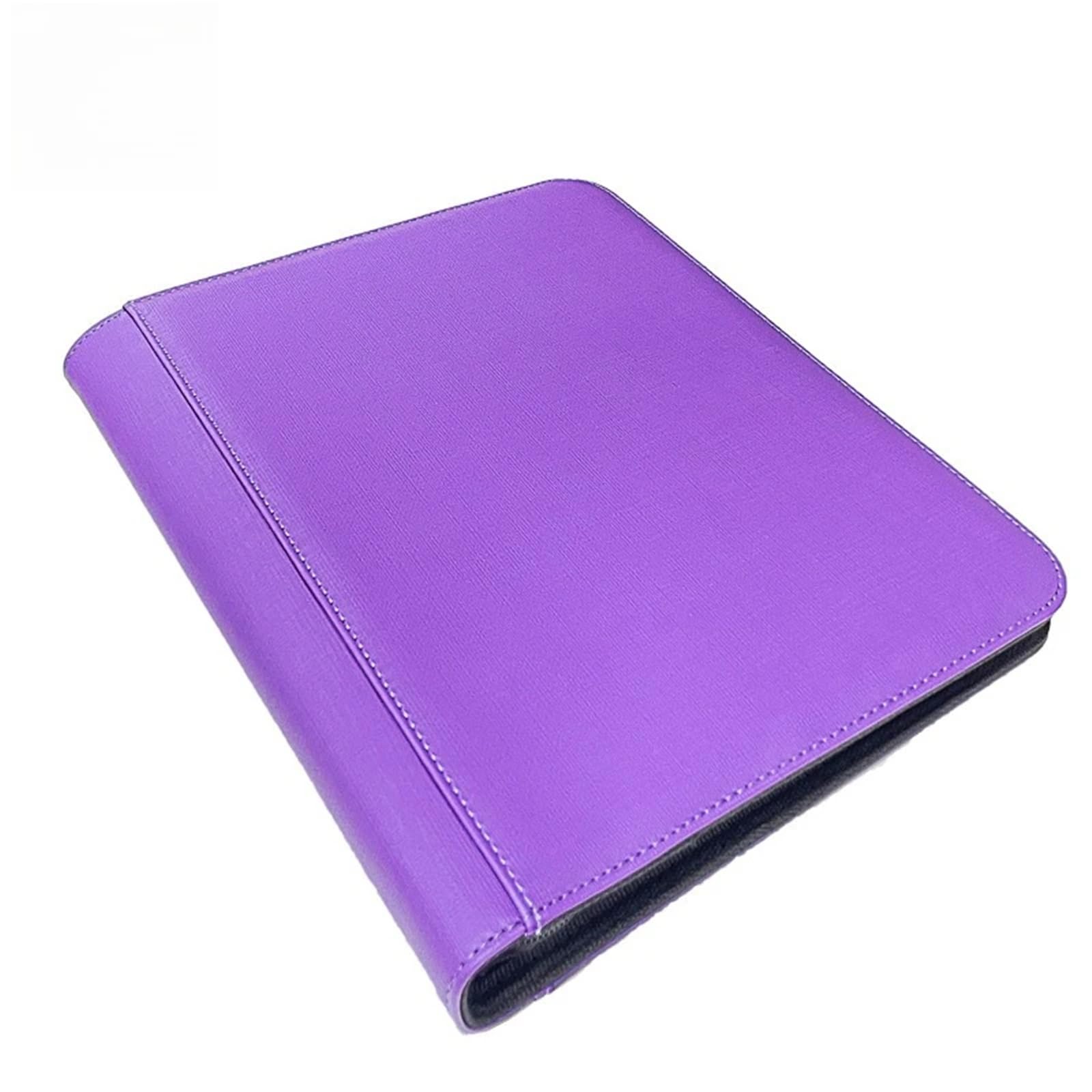 Trading Card Binder PU Cover Zipper Collection Album Holder For Game for Football Sports Card(Color3)
