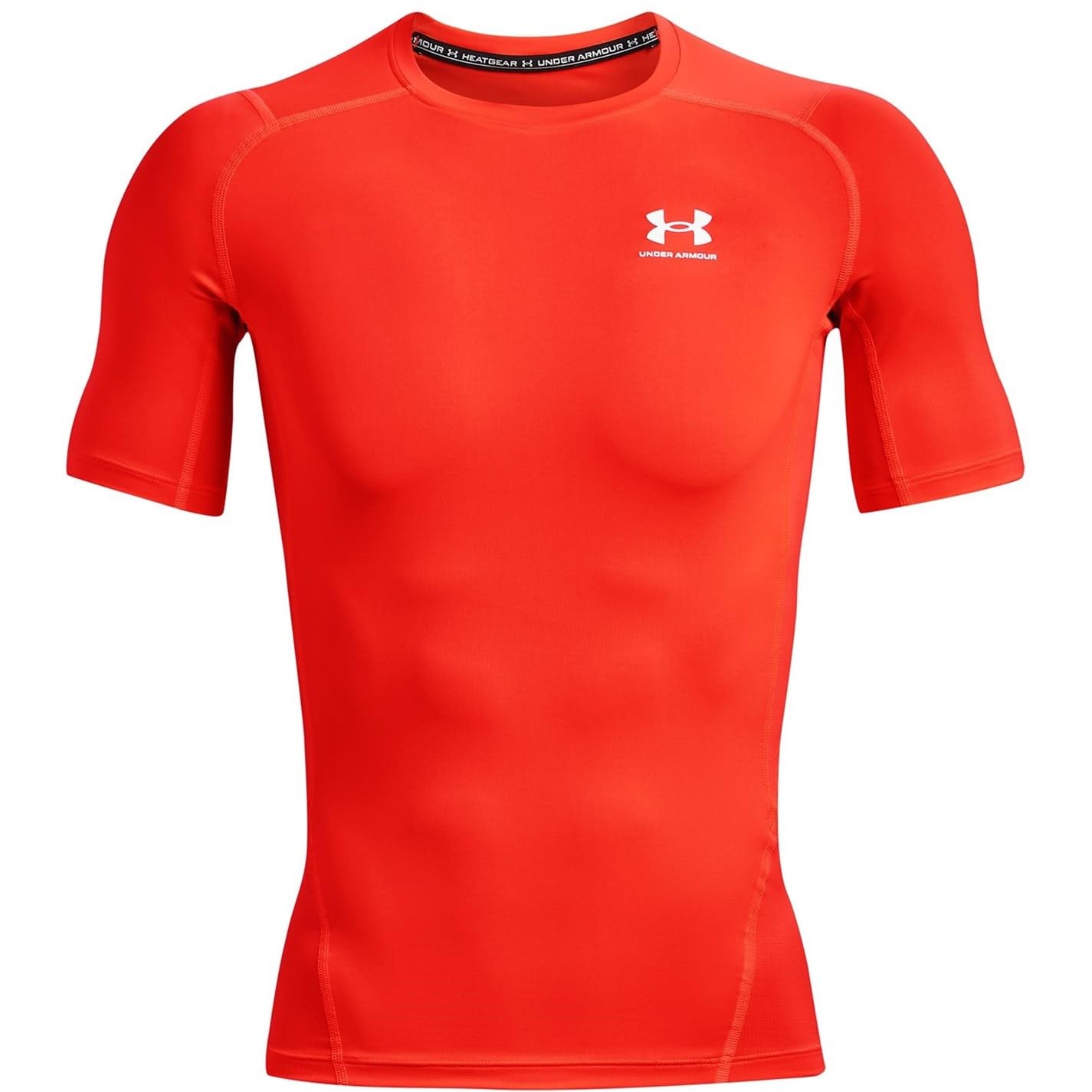 Under Armour Herren Armour HeatGear Compression Short-Sleeve T-Shirt, (810) Bolzen rot/weiß, 4X-Large Hoch