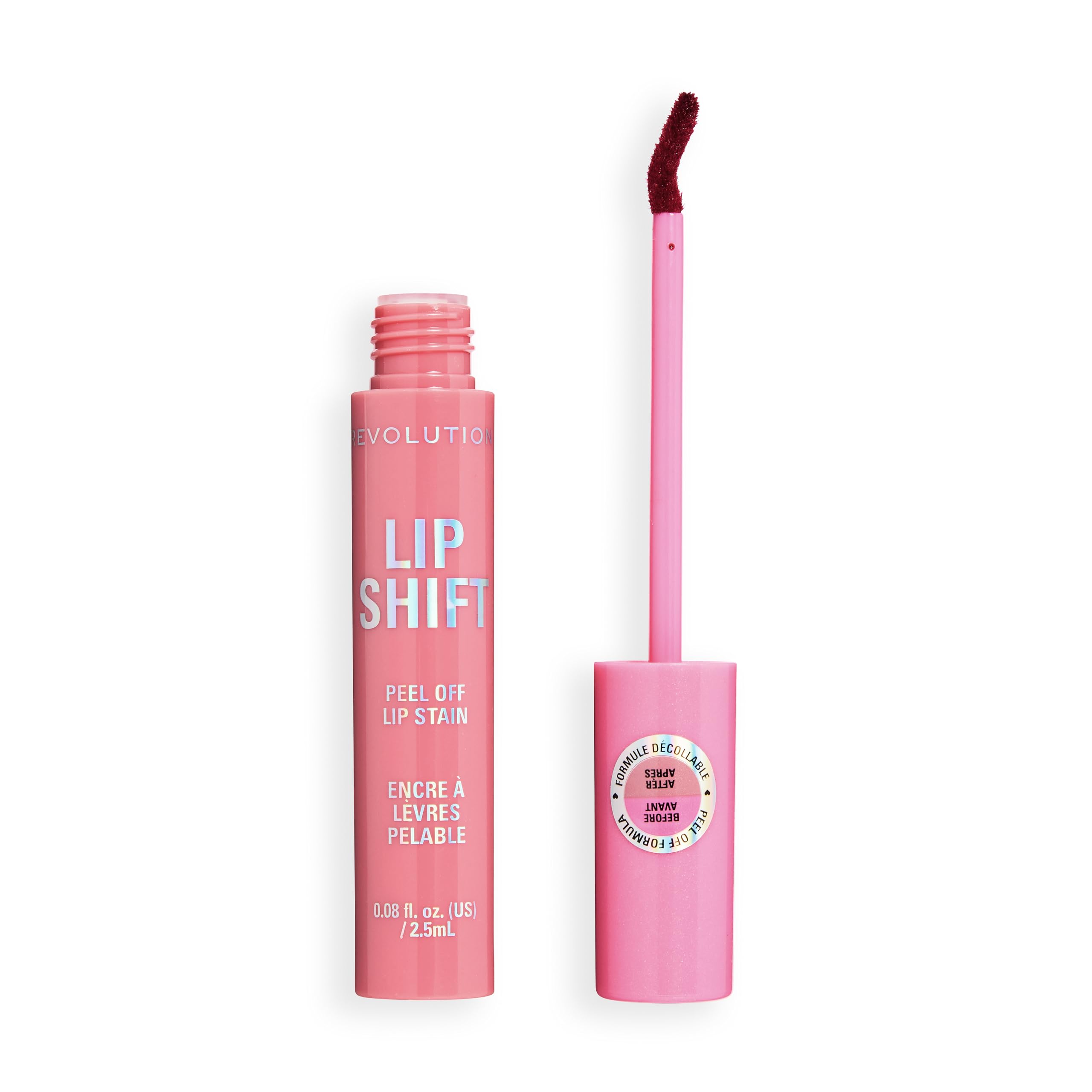 Revolution Lip Shift Peel Off Lip Stain, Long-Lasting Lip Tint with Bold Pigment, Lightweight Formula, Vegan & Cruelty-Free, Stellar Rose, 2.5ml