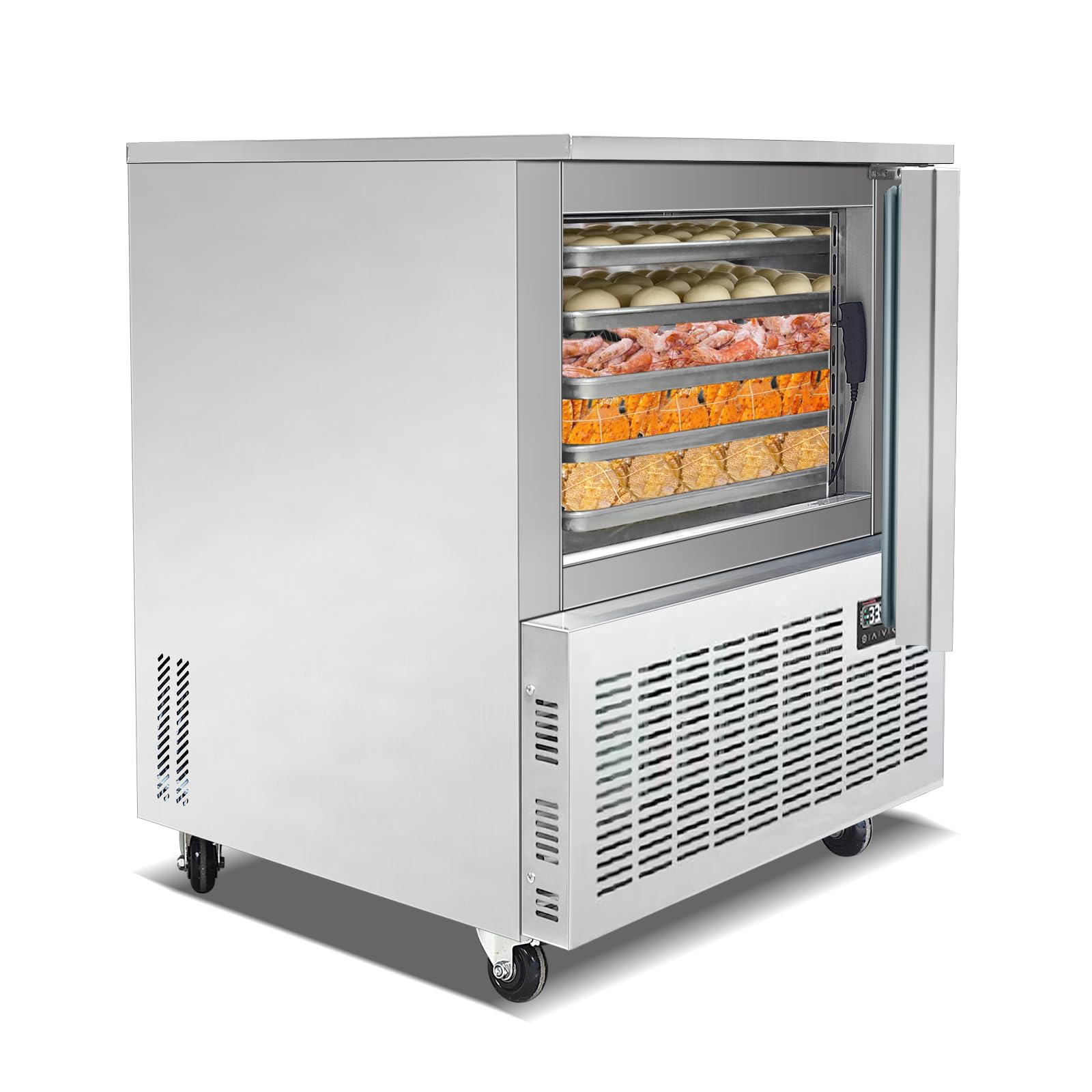 Wtecom Commercial 5 Trays Blast Chiller,Blast Chiller & Freezer, Chest Freezer,Batch Chiller For Hard Ice Cream,Cakes,Chicken,Fish,Sushi Rice In Restaurant,Hotel,School on Fridge.com - View 2