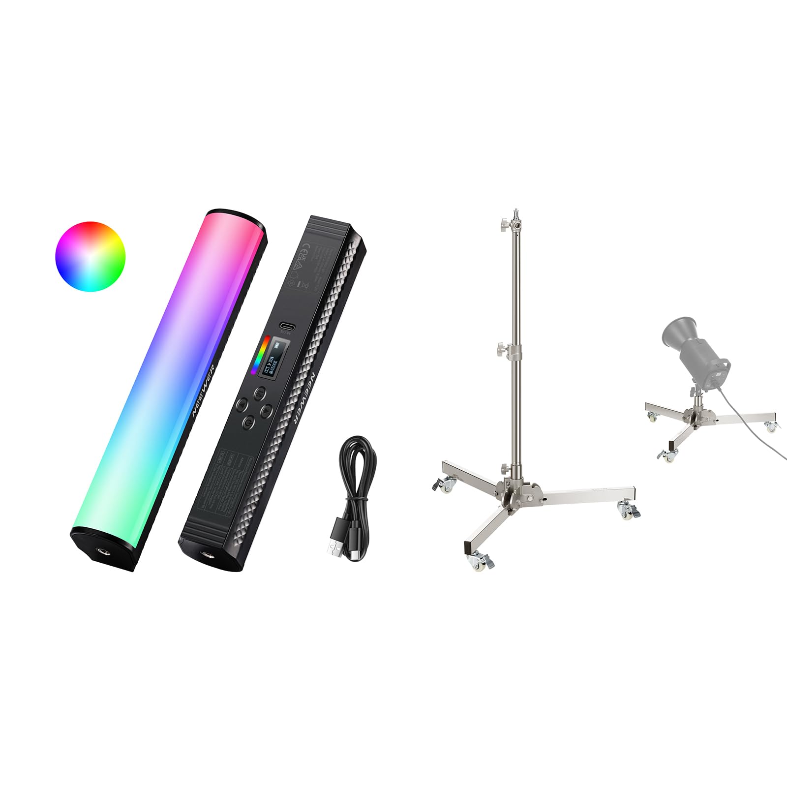 NiTEC iSaber Pack （RGB LEDライト・バー　4本） Amazon.com : 4Pack RGB Tube Light Bar(4FT) with Stand