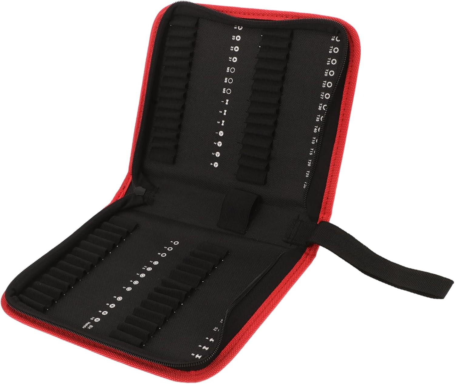 VOSAREA Drill Bit Storage Bag Oxford Cloth Tool Pouch with Handle and Zipper Small Tool Bag Organizer for Bits Hardware Items Diy Projects and Crafts 8.97 X 6.88 X 1.77 in