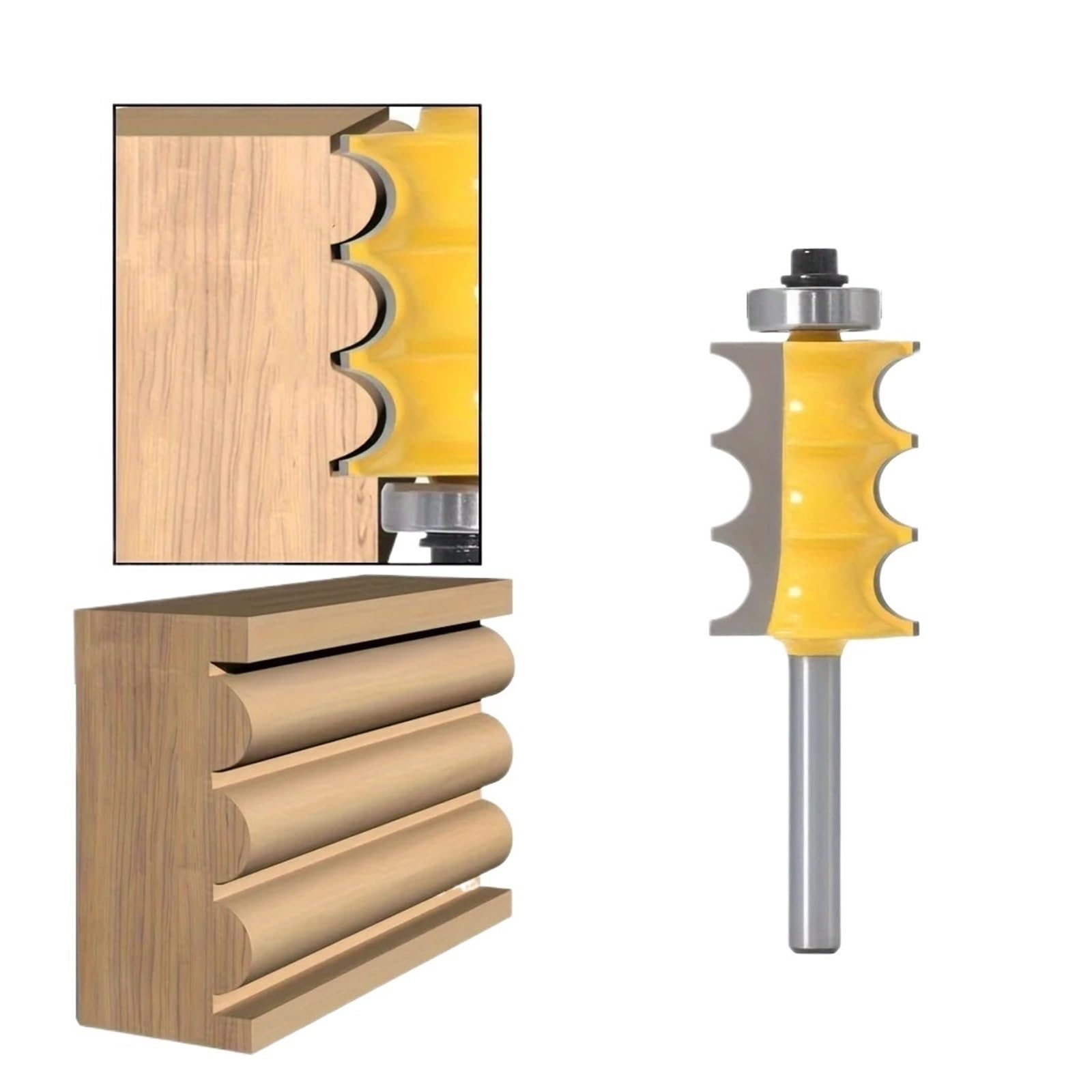 Punta for fresa con finitura a tripla perlina ‌1 pezzo gambo da 1/4"