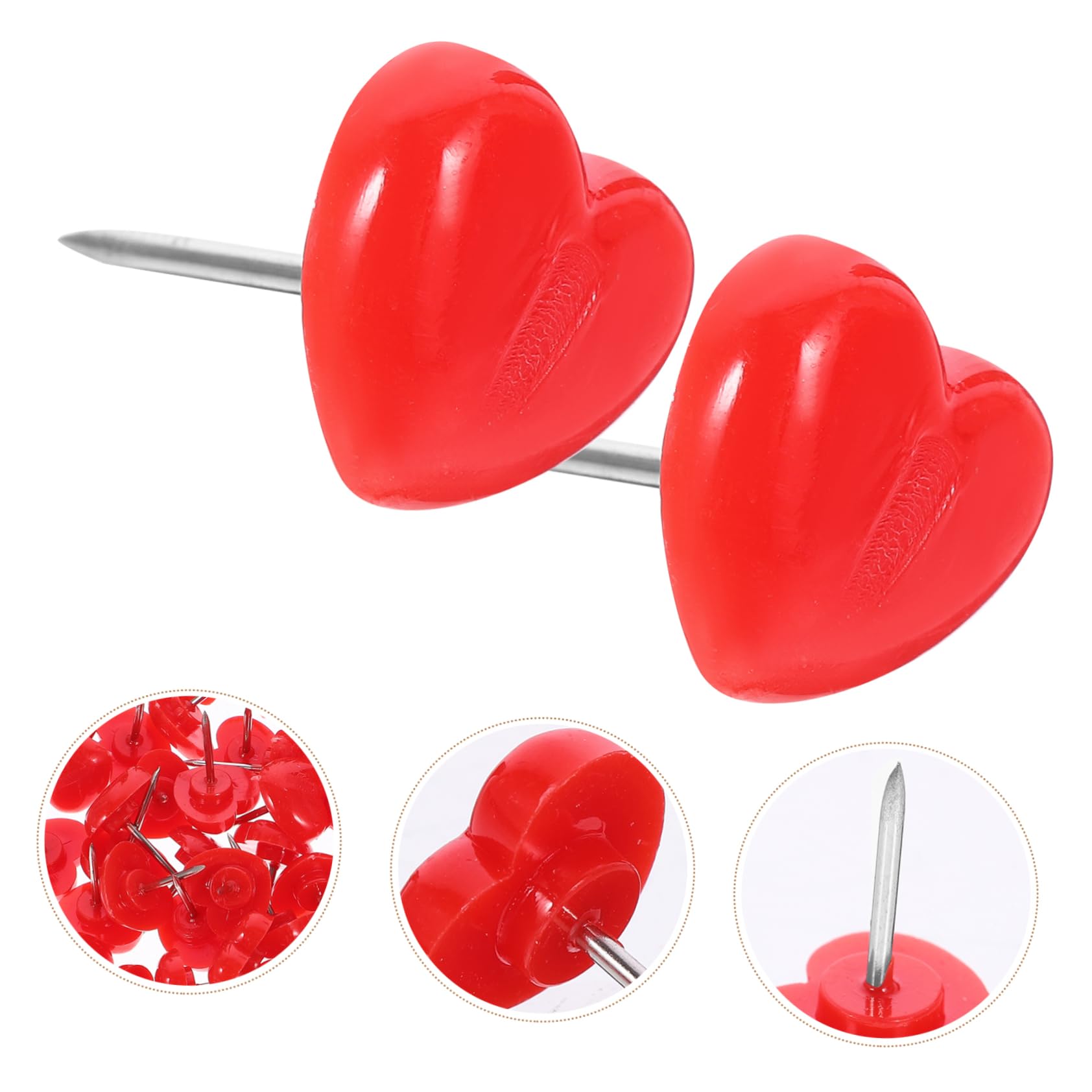 HOMSFOU 5 set Puntine Decorative A Forma Di Cuore Graziose A Forma Di Numero Mini Puntine Piccole Puntine Accessori Da Viaggio Uso Quotidiano Accessori Per Mappe 150 pezzi * 5