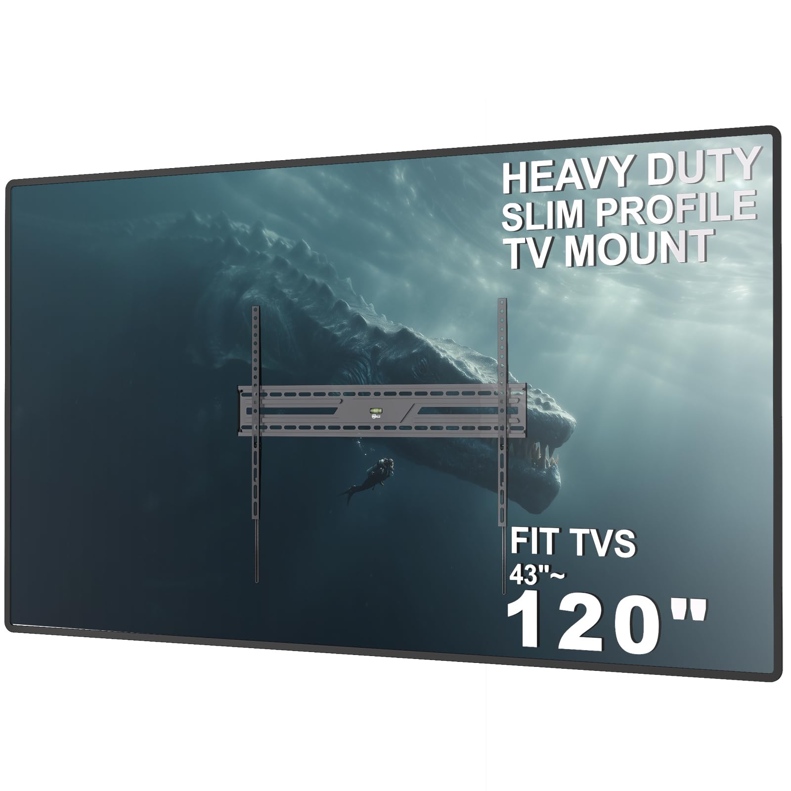 Support mural TV 43 100 pouces profil bas VESA 900x600 mm fixe - 8