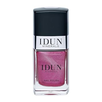 IDUN Minerals Nail Polish - Infused With Vitamins And Sweet Almond Oil - Prevents Cracking And Protects Nails - Even Lacquered Result - Obsidian - 0.37 Oz, I0108548