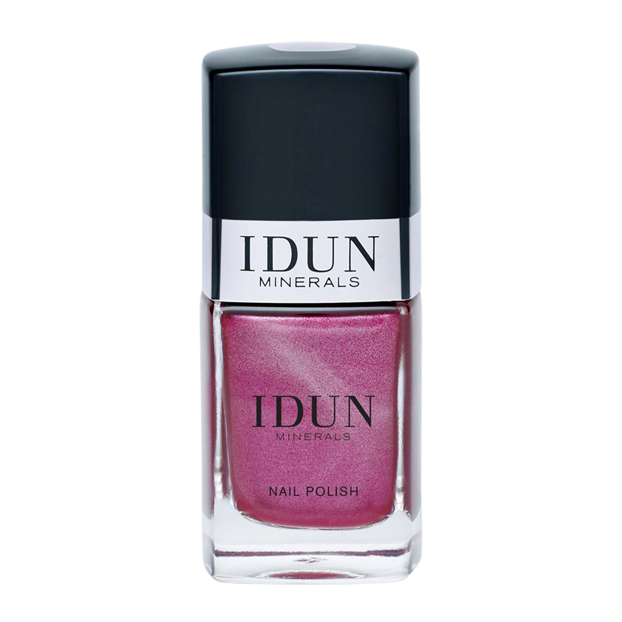 IDUN Minerals Nail Polish - Infused With Vitamins And Sweet Almond Oil - Prevents Cracking And Protects Nails - Even Lacquered Result - Obsidian -