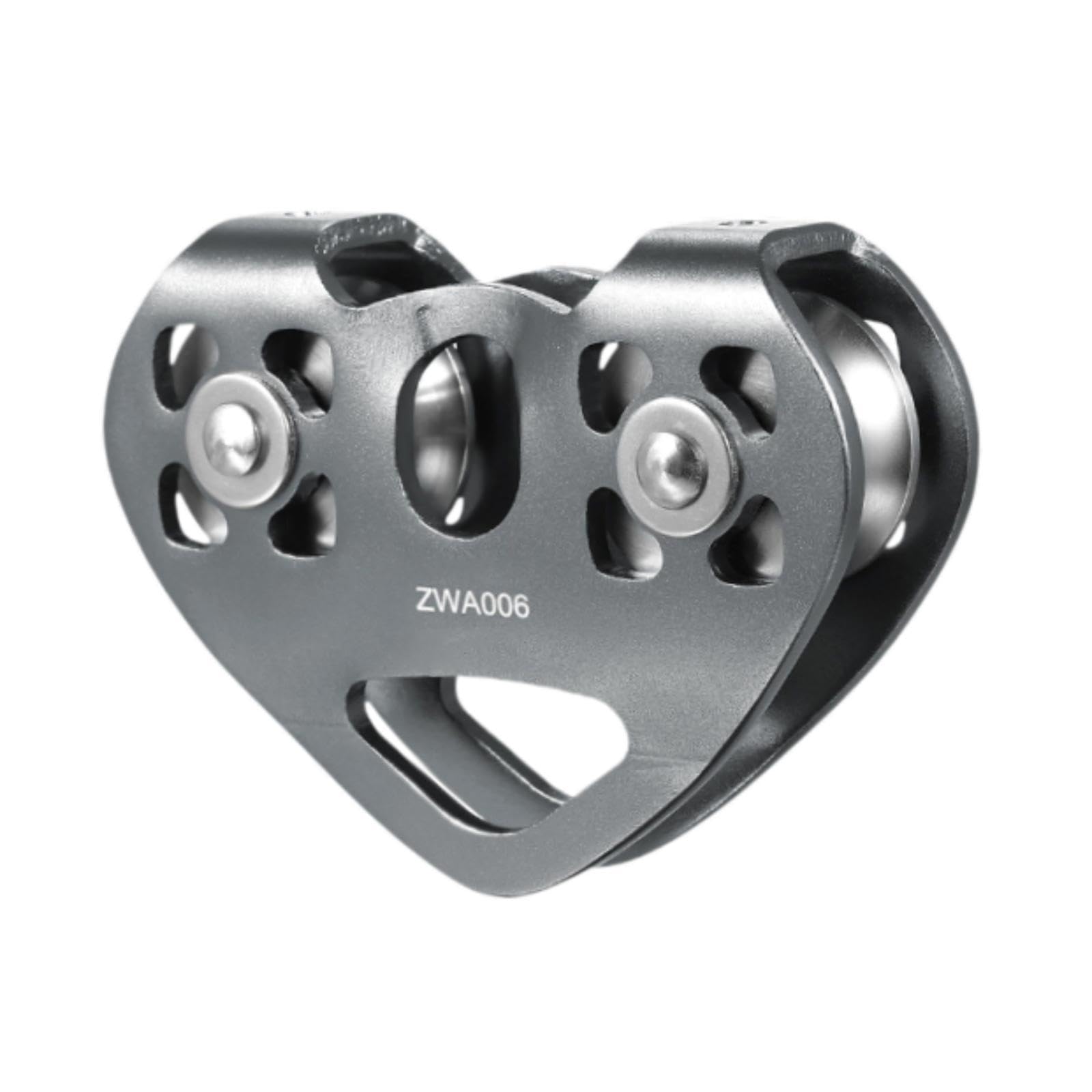 Vaveren 30kN Double Pulley Zip Line System for Rappelling and Hauling, Grey