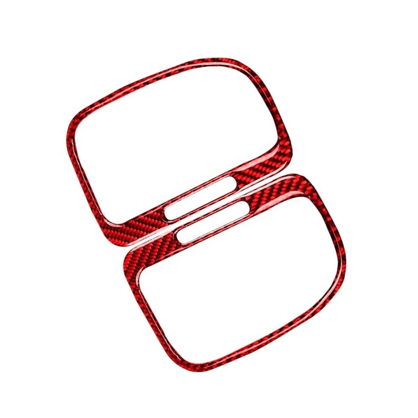 Car Interior Mouldings Car Instrument Panel Left Right Air Vents Decoration Stickers for VW for Golf 6 GTI R MK6 2008-2012(Carbon Fiber RED)
