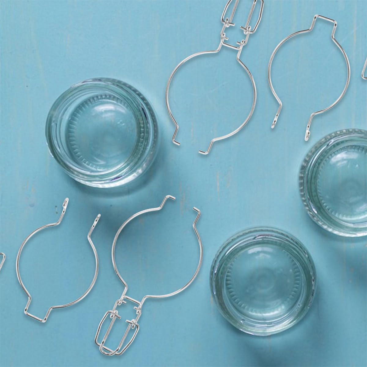 CANIGHT Chiusure per Barattoli di Vetro 12 Pezzi Clip in Acciaio Inox Design a Molla per Conservazione Alimentare in Cucina