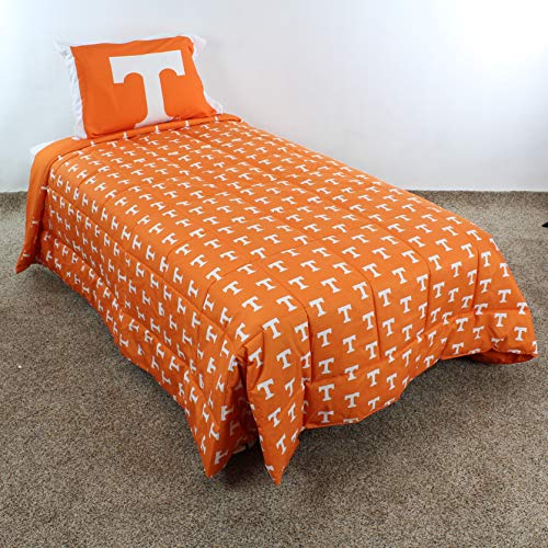 Image of College Covers Everything Comfy Tennessee Volunteers Reversible 3 Piece Comforter Set, Queen